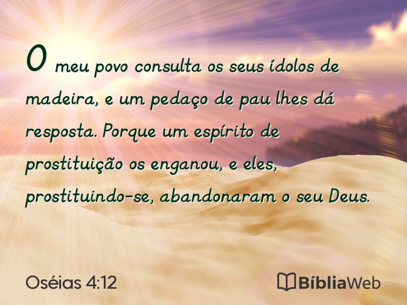 Oséias 4:12 em imagem para compartilhar