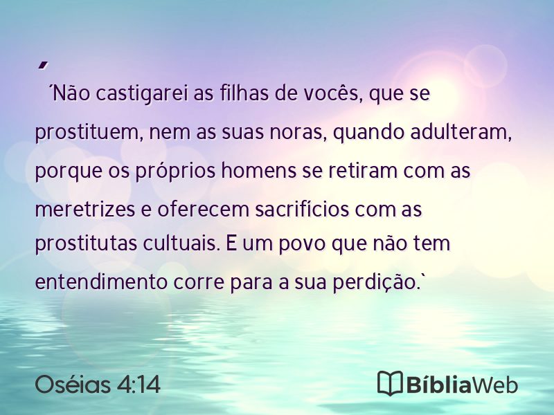Oséias 4:14 em imagem para compartilhar