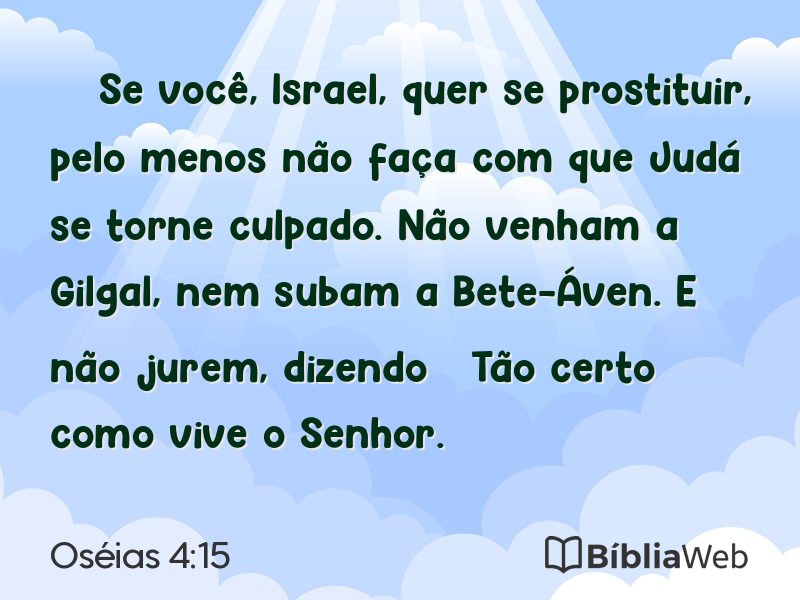 Oséias 4:15 em imagem para compartilhar