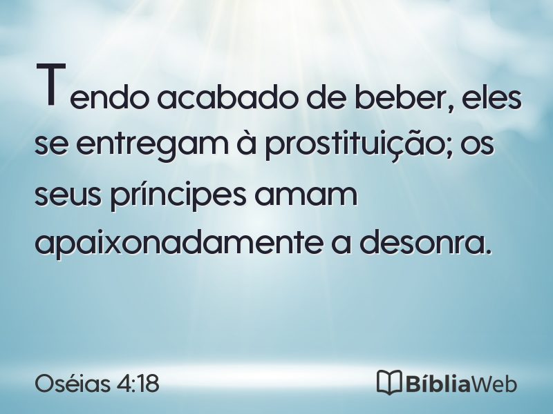 Oséias 4:18 em imagem para compartilhar