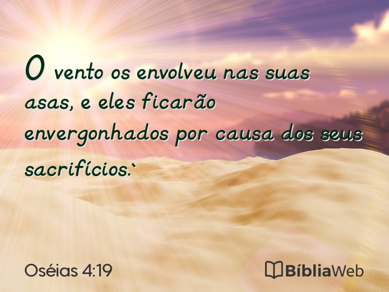 Oséias 4:19 em imagem para compartilhar