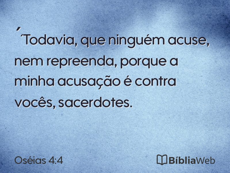 Oséias 4:4 em imagem para compartilhar