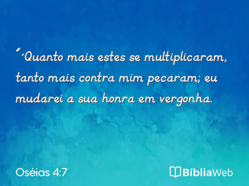 Oséias 4:7 em imagem para compartilhar