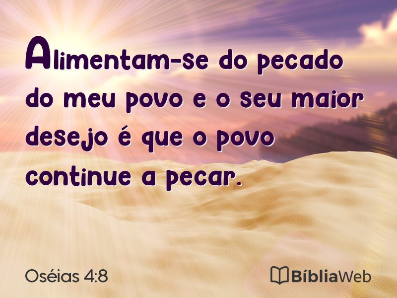 Oséias 4:8 em imagem para compartilhar
