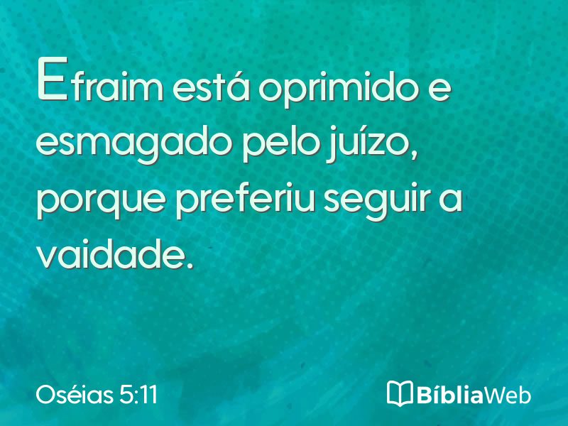 Oséias 5:11 em imagem para compartilhar