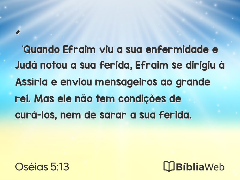 Oséias 5:13 em imagem para compartilhar