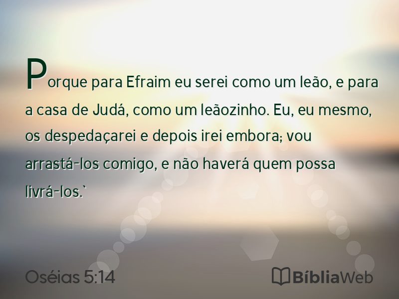 Oséias 5:14 em imagem para compartilhar