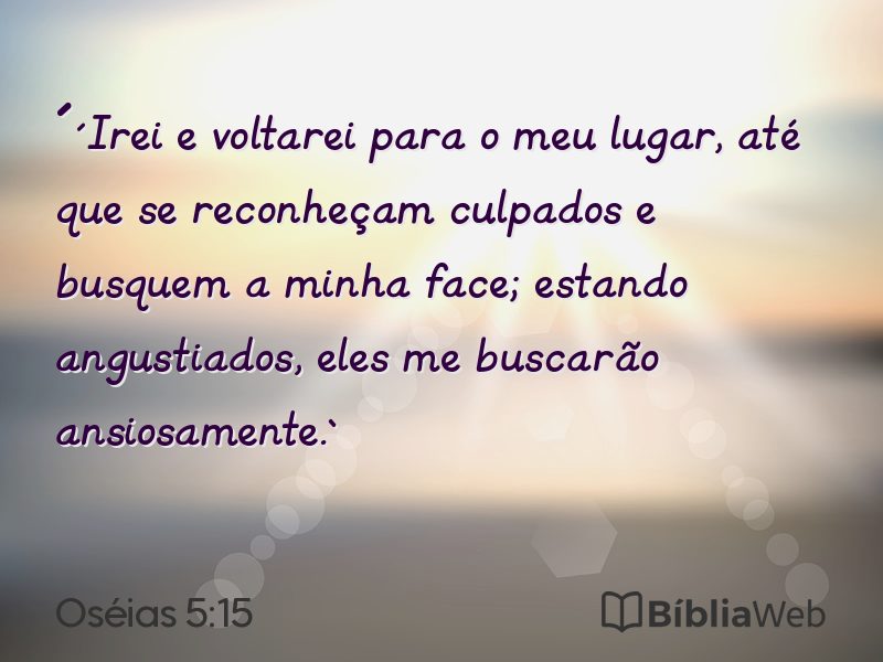 Oséias 5:15 em imagem para compartilhar