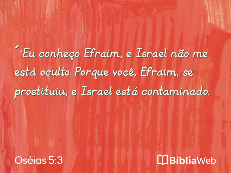 Oséias 5:3 em imagem para compartilhar