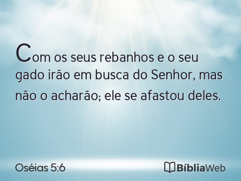 Oséias 5:6 em imagem para compartilhar