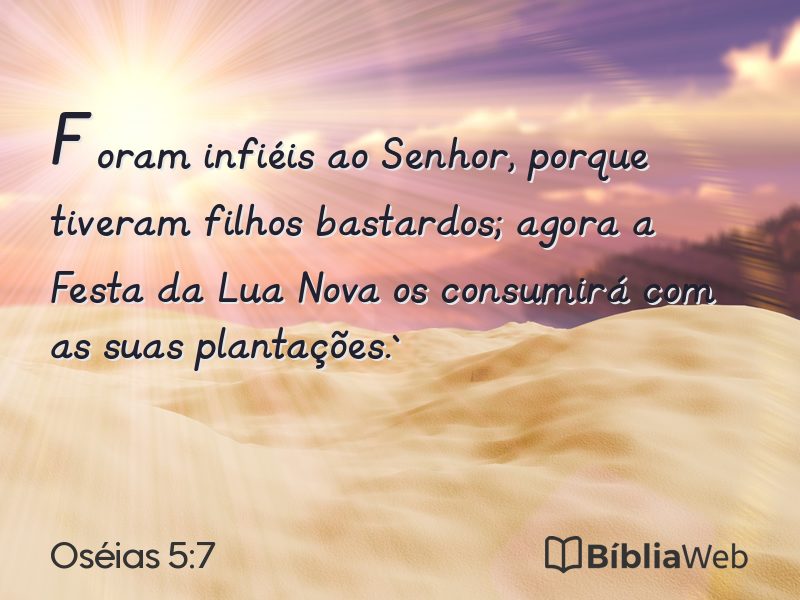 Oséias 5:7 em imagem para compartilhar