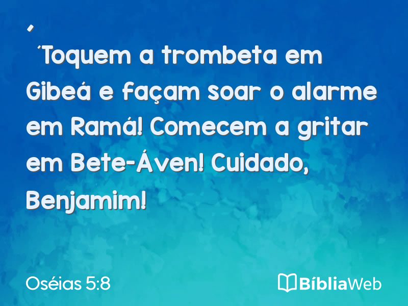 Oséias 5:8 em imagem para compartilhar