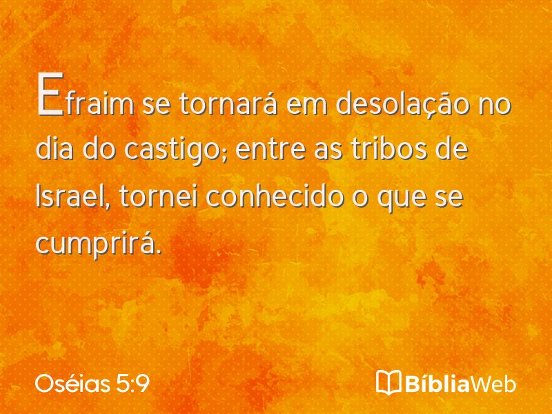 Oséias 5:9 em imagem para compartilhar