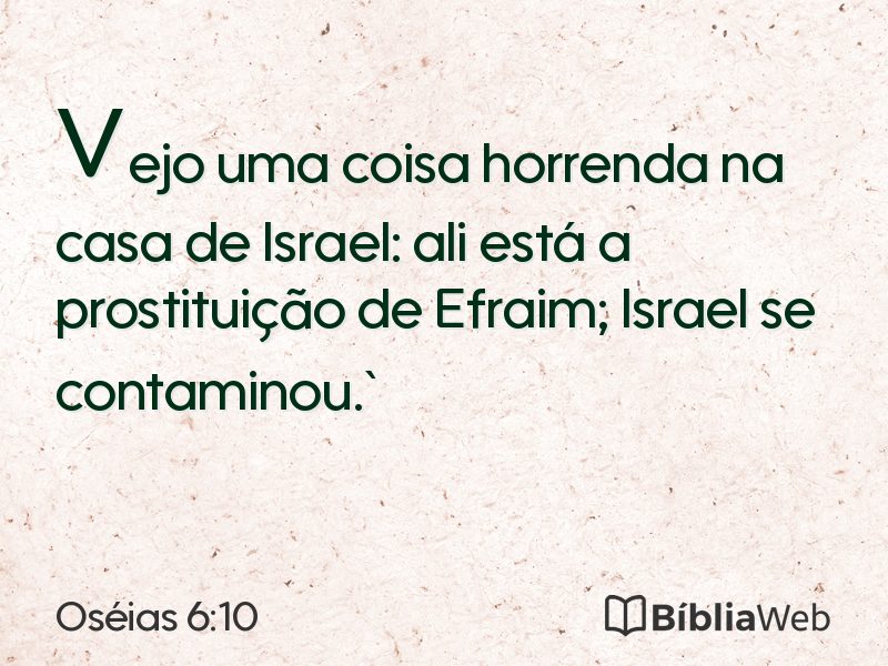 Oséias 6:10 em imagem para compartilhar