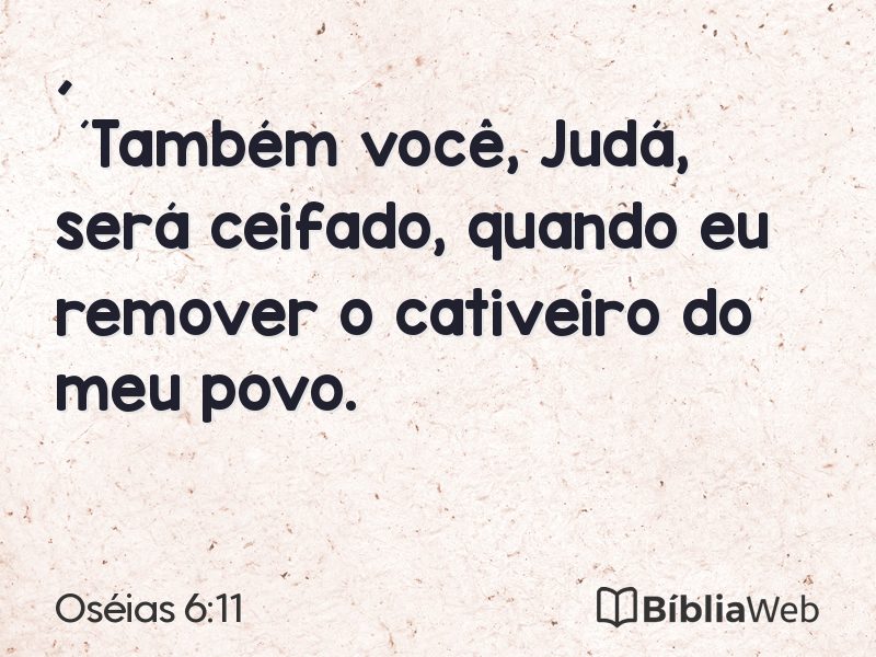 Oséias 6:11 em imagem para compartilhar