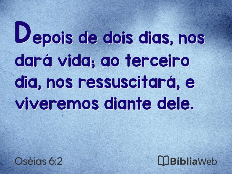 Oséias 6:2 em imagem para compartilhar