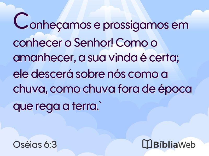 Oséias 6:3 em imagem para compartilhar