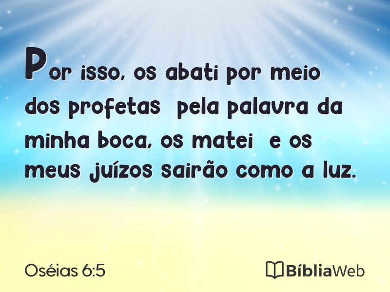 Oséias 6:5 em imagem para compartilhar