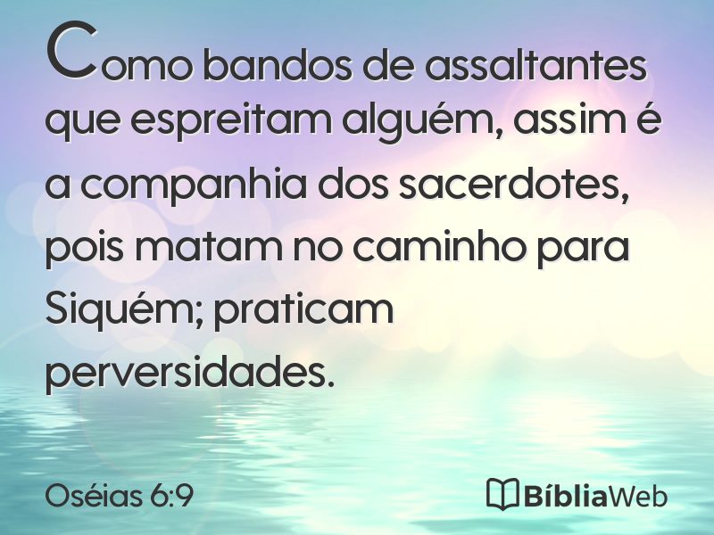 Oséias 6:9 em imagem para compartilhar