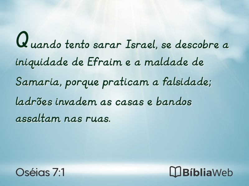 Oséias 7:1 em imagem para compartilhar