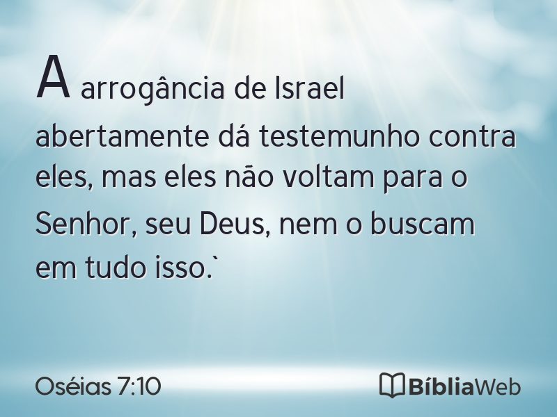 Oséias 7:10 em imagem para compartilhar