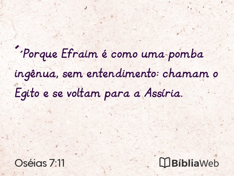 Oséias 7:11 em imagem para compartilhar