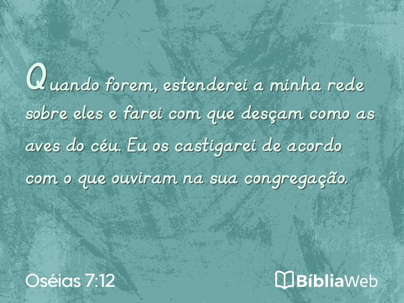 Oséias 7:12 em imagem para compartilhar