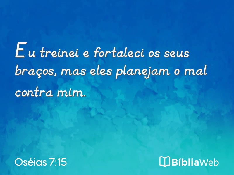 Oséias 7:15 em imagem para compartilhar