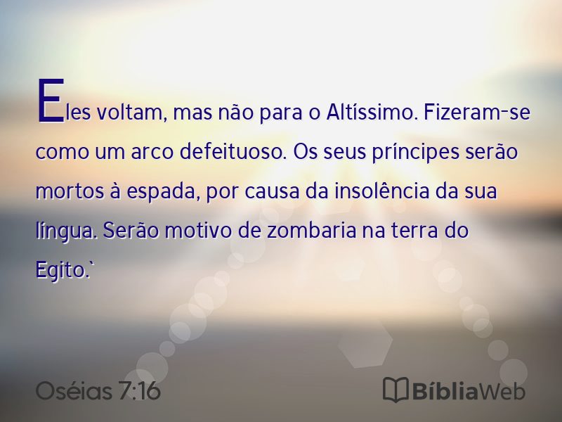 Oséias 7:16 em imagem para compartilhar