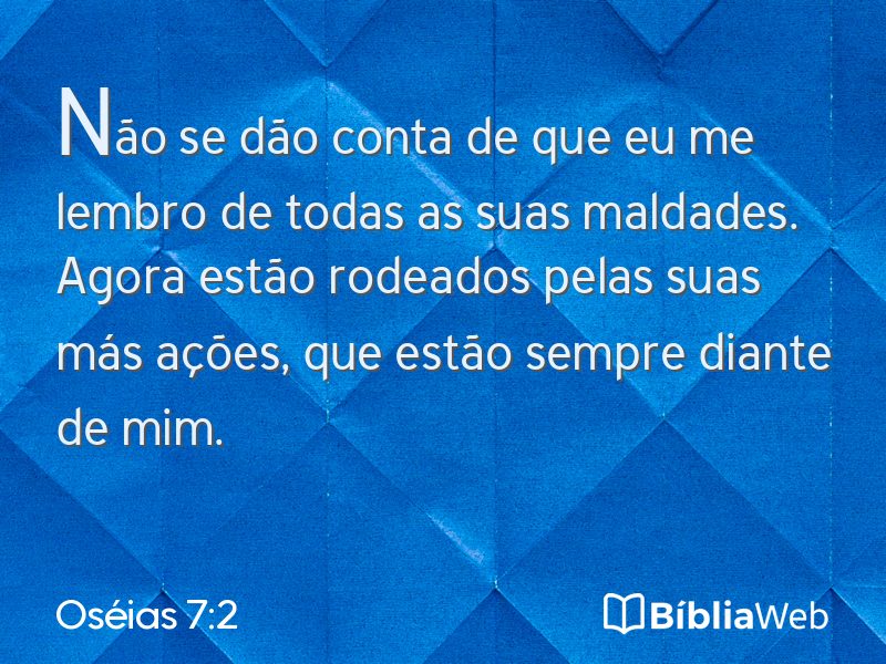 Oséias 7:2 em imagem para compartilhar