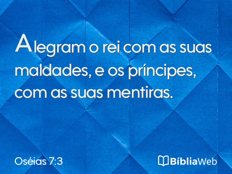 Oséias 7:3 em imagem para compartilhar