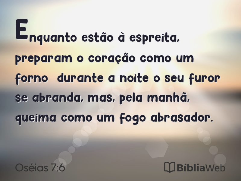 Oséias 7:6 em imagem para compartilhar