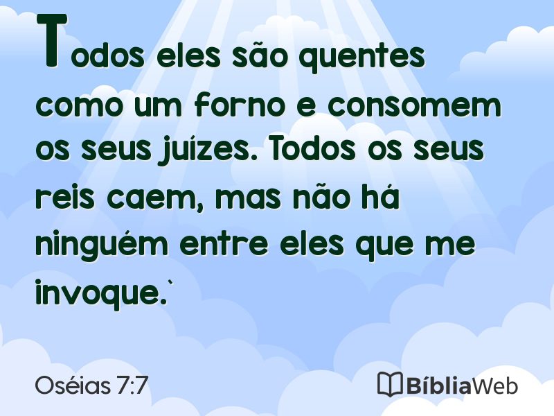 Oséias 7:7 em imagem para compartilhar