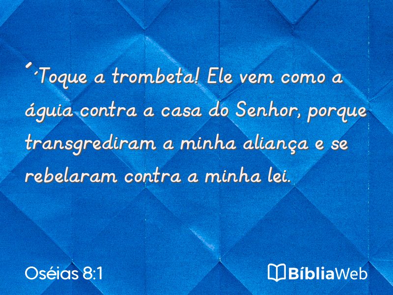 Oséias 8:1 em imagem para compartilhar