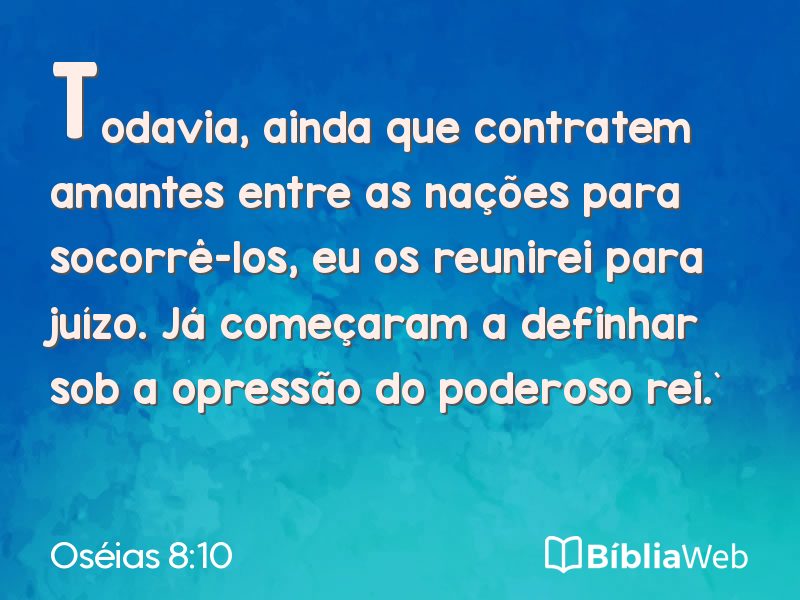 Oséias 8:10 em imagem para compartilhar