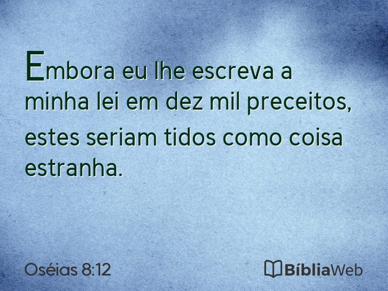 Oséias 8:12 em imagem para compartilhar