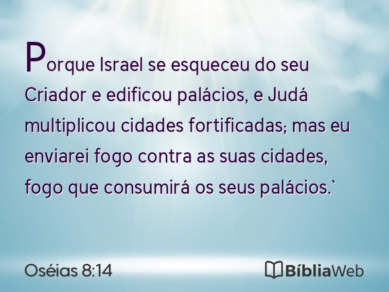 Oséias 8:14 em imagem para compartilhar