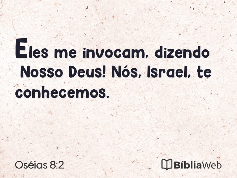 Oséias 8:2 em imagem para compartilhar