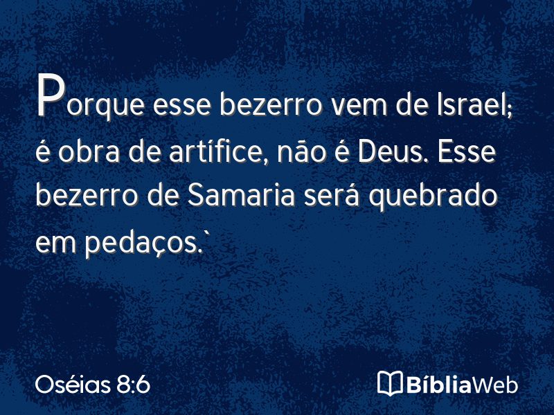 Oséias 8:6 em imagem para compartilhar