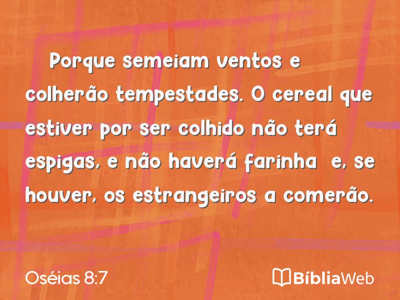 Oséias 8:7 em imagem para compartilhar