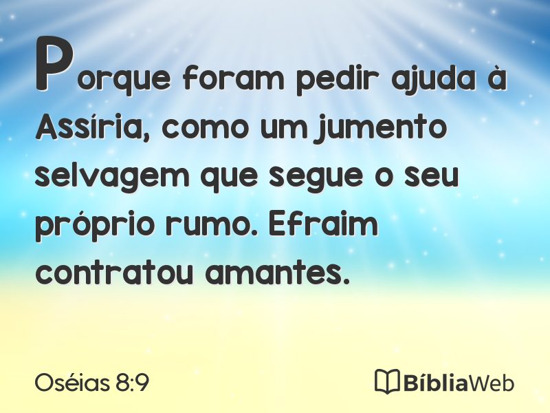 Oséias 8:9 em imagem para compartilhar