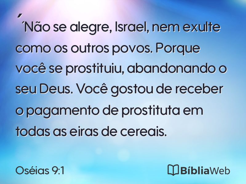 Oséias 9:1 em imagem para compartilhar