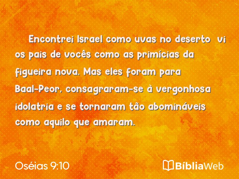 Oséias 9:10 em imagem para compartilhar
