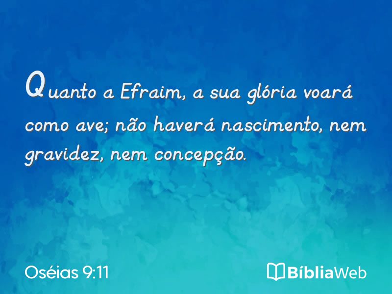 Oséias 9:11 em imagem para compartilhar