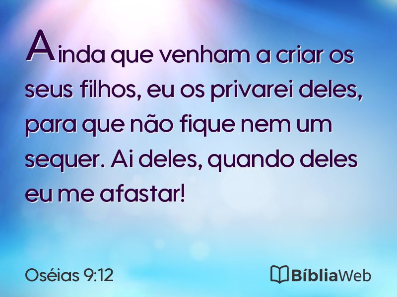 Oséias 9:12 em imagem para compartilhar