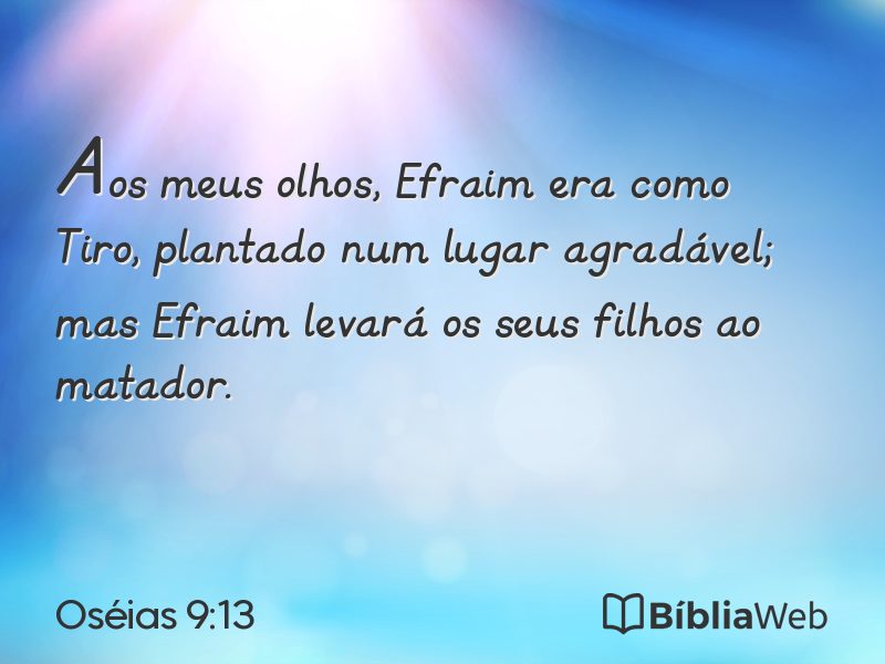 Oséias 9:13 em imagem para compartilhar