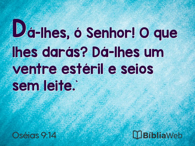 Oséias 9:14 em imagem para compartilhar