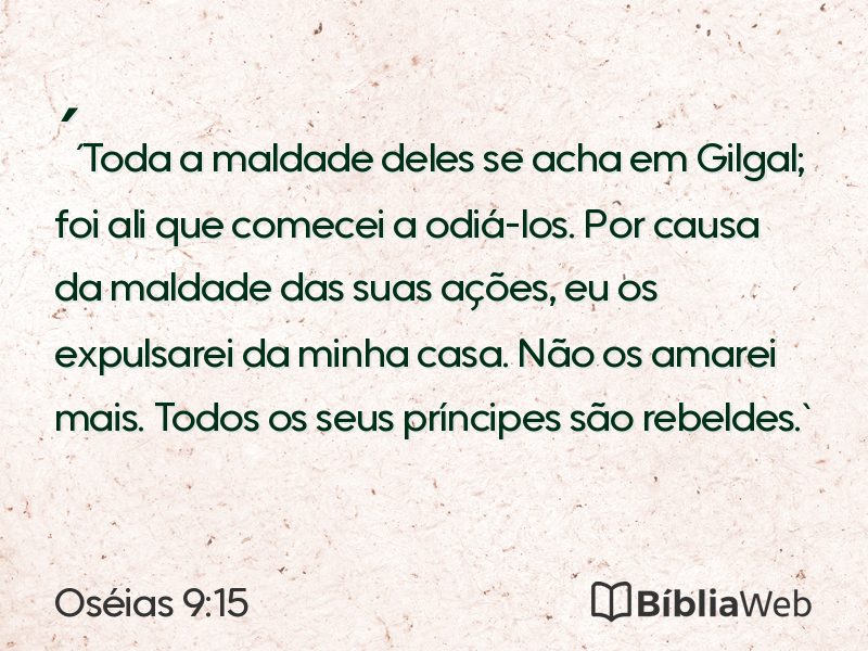 Oséias 9:15 em imagem para compartilhar