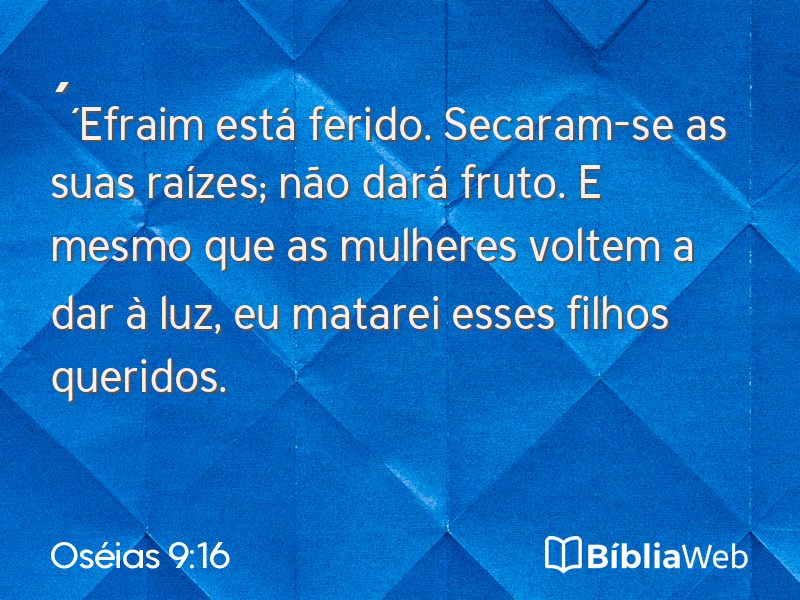 Oséias 9:16 em imagem para compartilhar