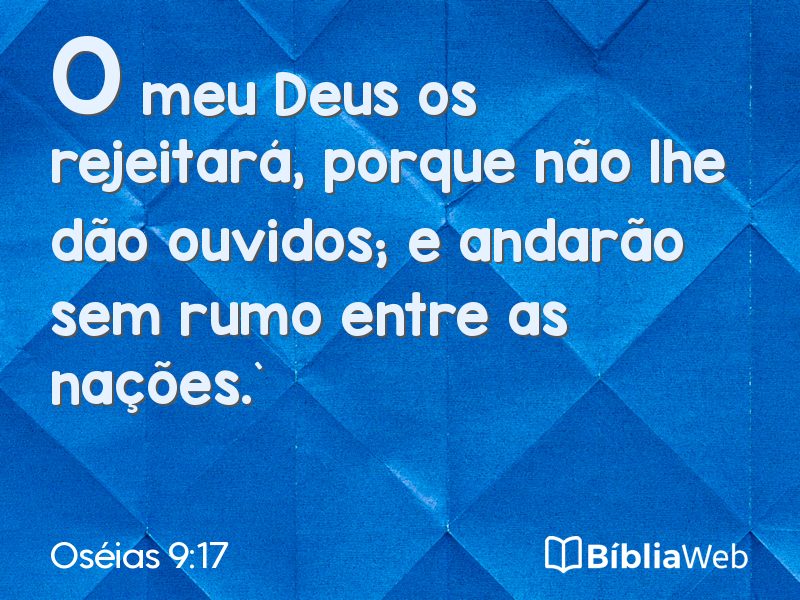 Oséias 9:17 em imagem para compartilhar